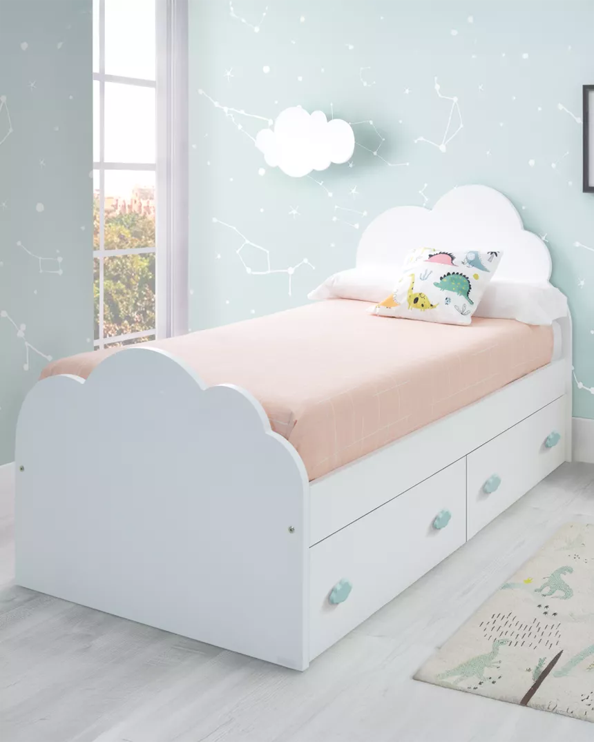 Letto con cassetti nuvola per bambini- Consegna gratuita