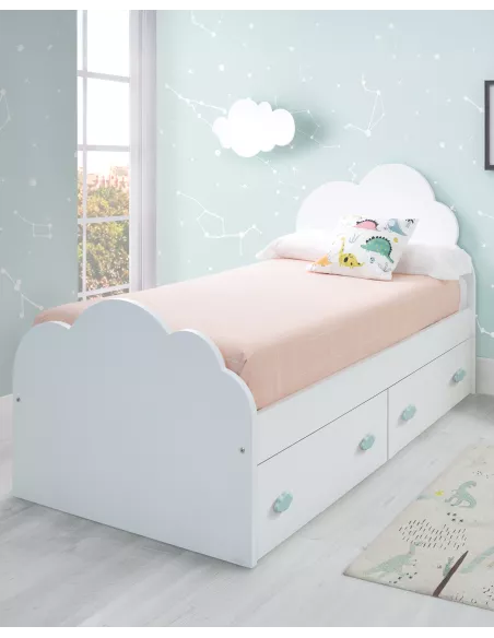 Letto con cassetti nuvola per bambini- Consegna gratuita