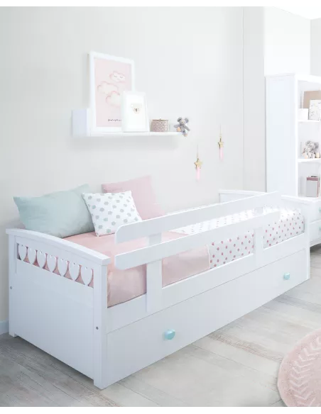 Letto con cassetti Cuori - Consegna gratuita