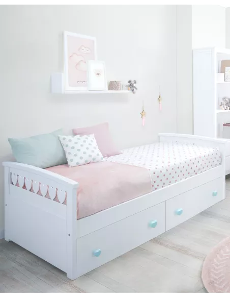 Letto con cassetti Cuori - Consegna gratuita