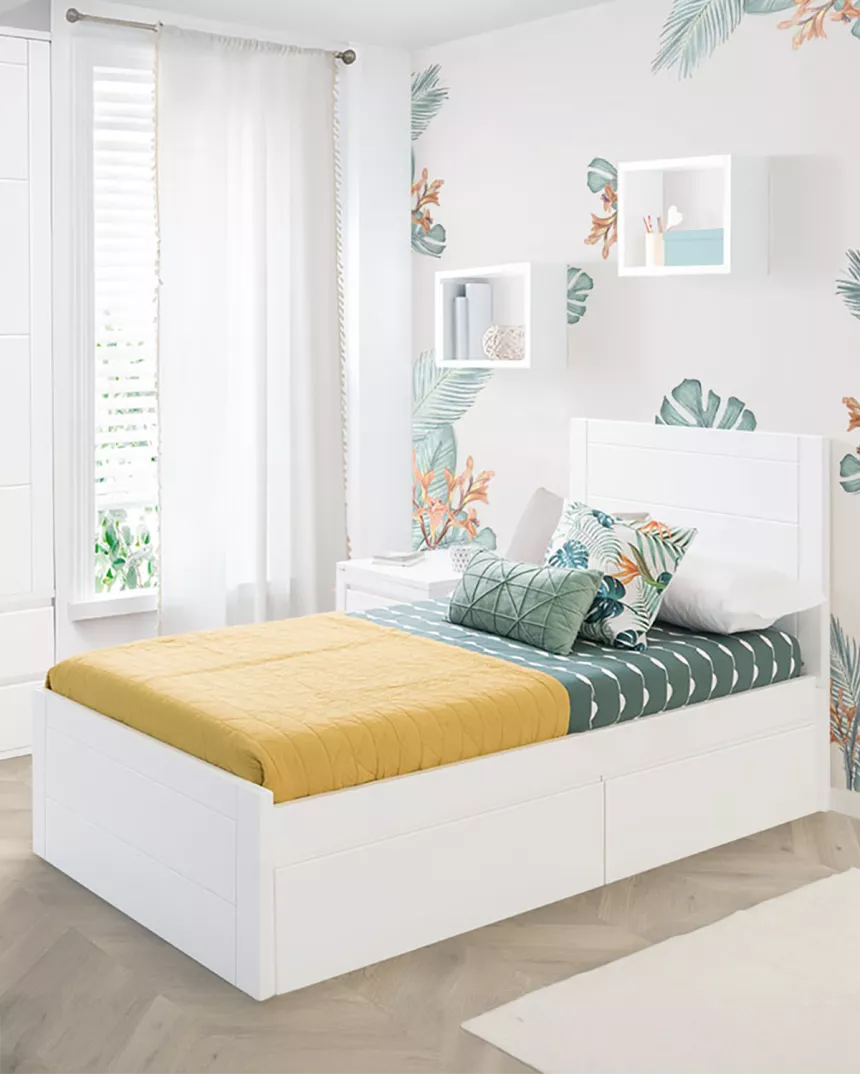 Letto lineare con cassetti e pediera bassa - Consegna gratuita 2