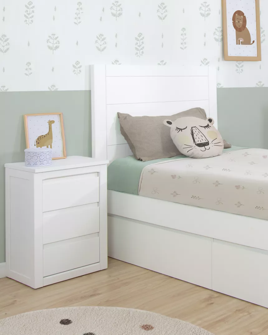 Letto lineare con cassetti e pediera bassa - Consegna gratuita