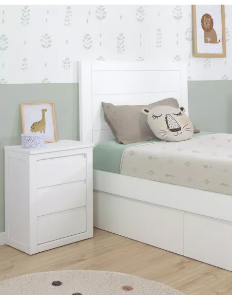 Letto lineare con cassetti e pediera bassa - Consegna gratuita