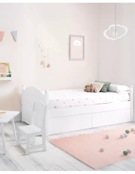 Letto per bambine Sfera con cassetti- consegna gratuita