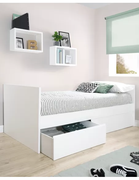 Letto con cassetti bianco - Consegna gratuita