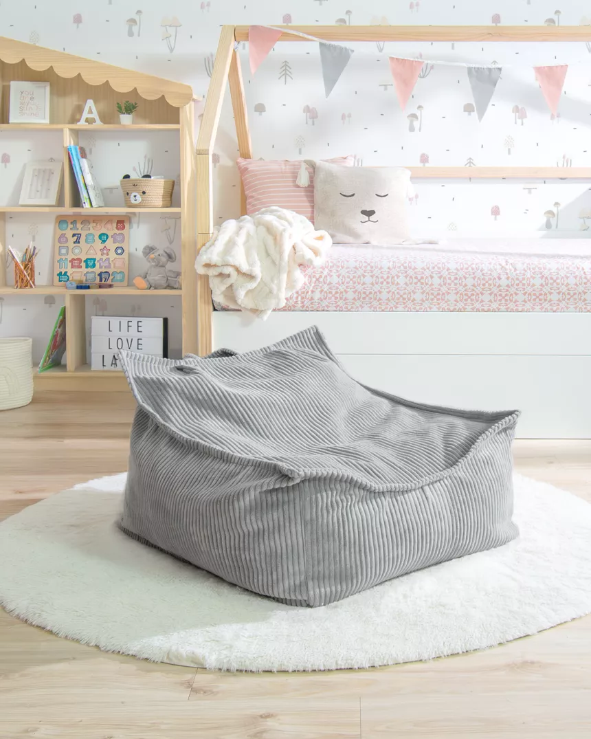 Pouf poltrona griogio - Decorazione cameretta per bambini