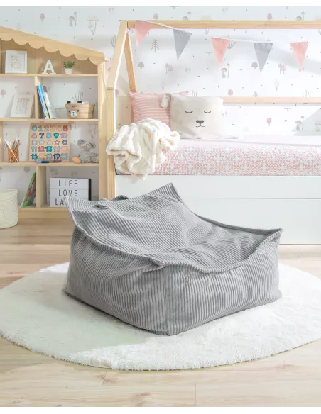 Pouf poltrona griogio - Decorazione cameretta per bambini