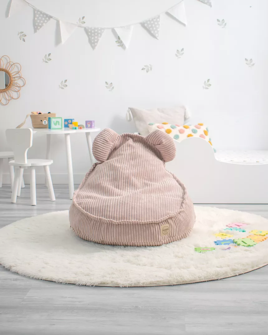 Pouf a sacco orsetto rosa per bambina - consegna gratuita 2