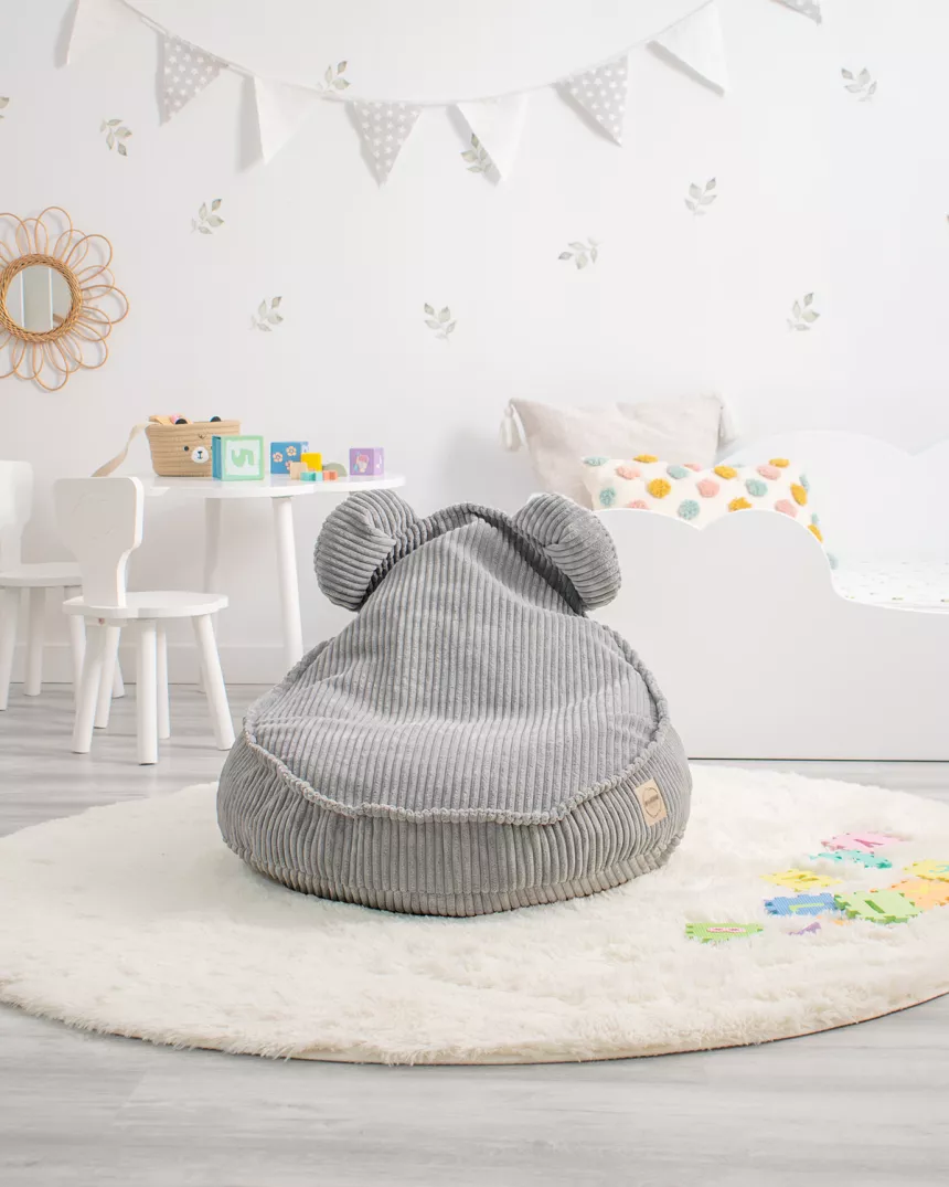Pouf a sacco orsetto grigio per bambini - consegna gratuita 2
