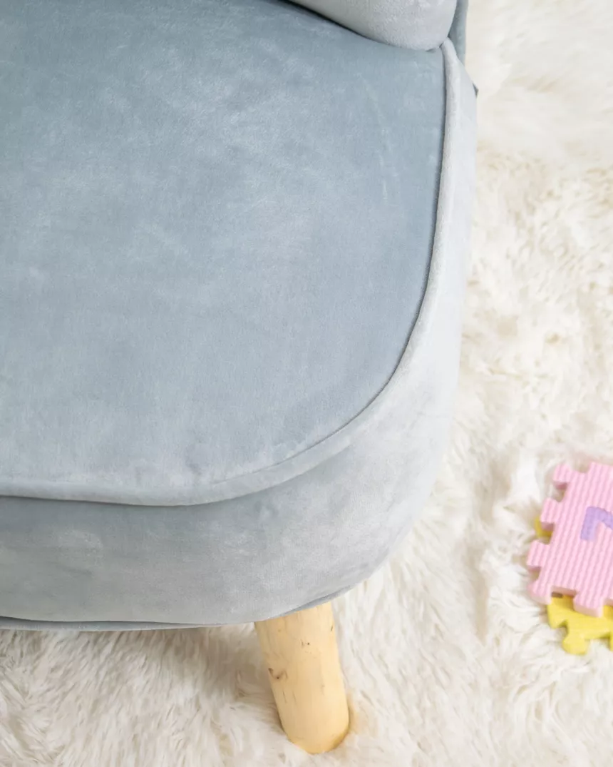 Poltroncina per bambini in velluto rosa - Per la cameretta dei bambini