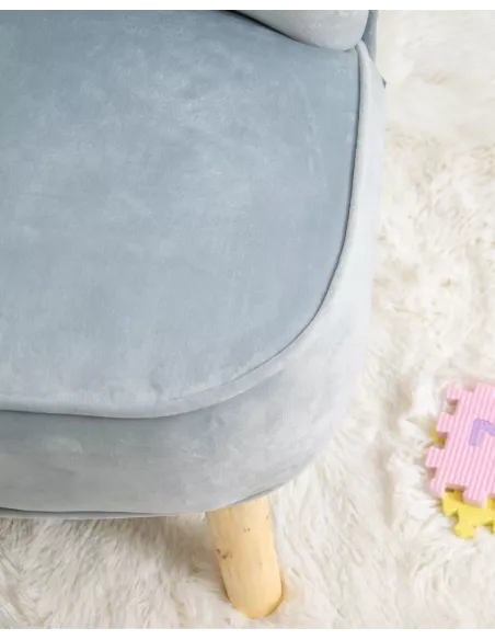 Poltroncina per bambini in velluto rosa - Per la cameretta dei bambini