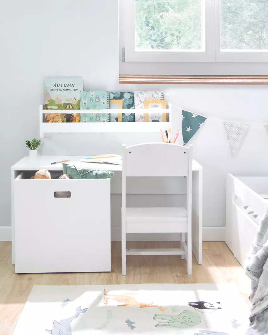 Tavolo montessori con contenitore bianco - Consegna gratuita