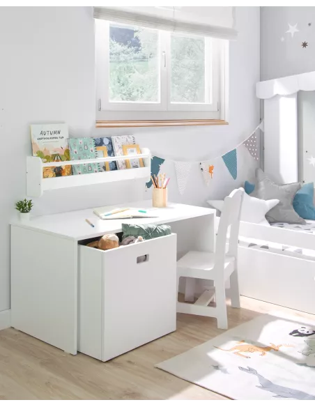 Tavolo montessori con contenitore bianco - Consegna gratuita