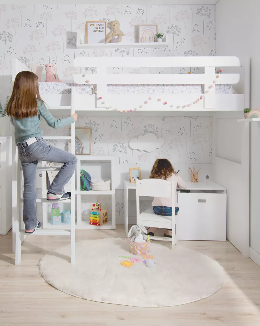 Tavolo montessori con contenitore bianco - Consegna gratuita