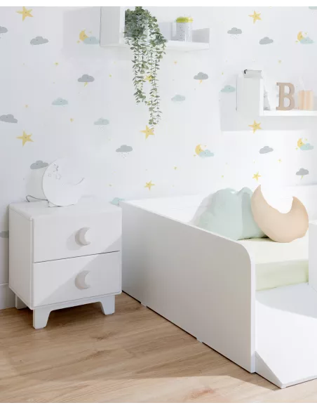 Comodino piccolo due cassetti - Consegna gratuita