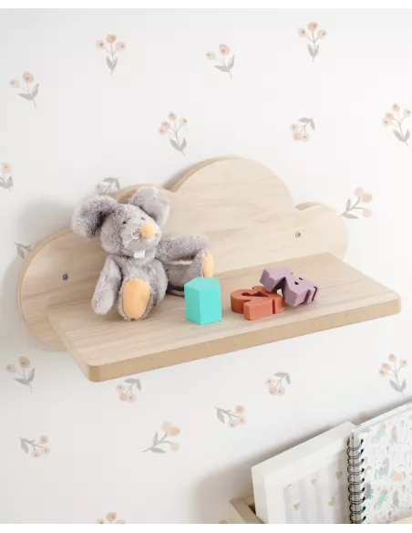 Mensola da parete nuvola in legno betulla basic - Consegna veloce