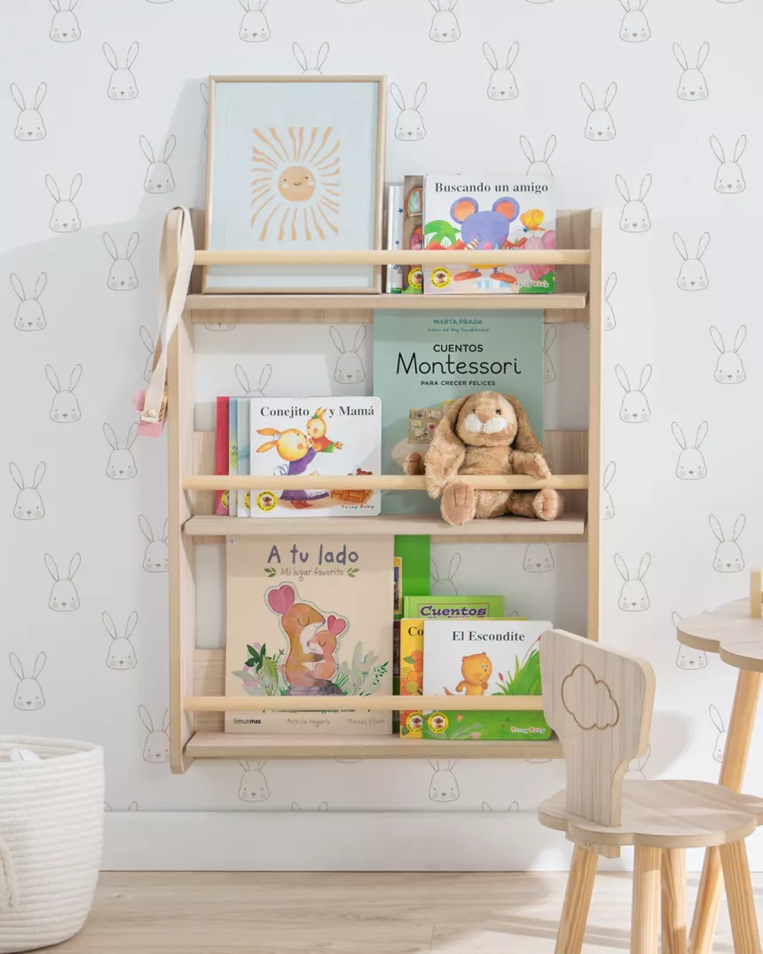 Libreria a parete Montessori basic - 3 ripiani - Consegna gratuita