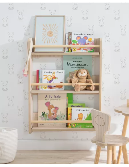 Libreria a parete Montessori basic - 3 ripiani - Consegna gratuita