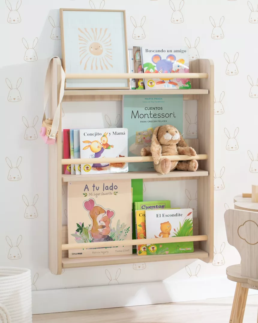 Libreria a parete Montessori basic - 3 ripiani - Consegna gratuita 2