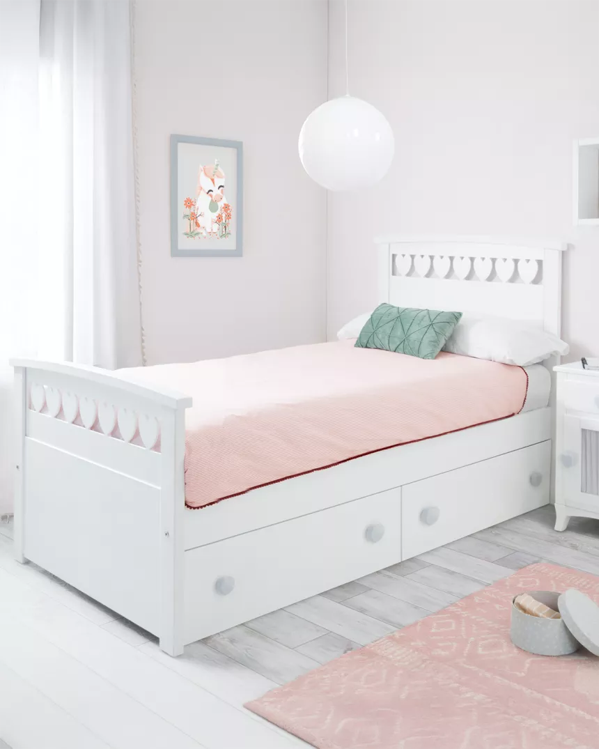 Letto con cassetti Cuori II - Consegna gratuita 2