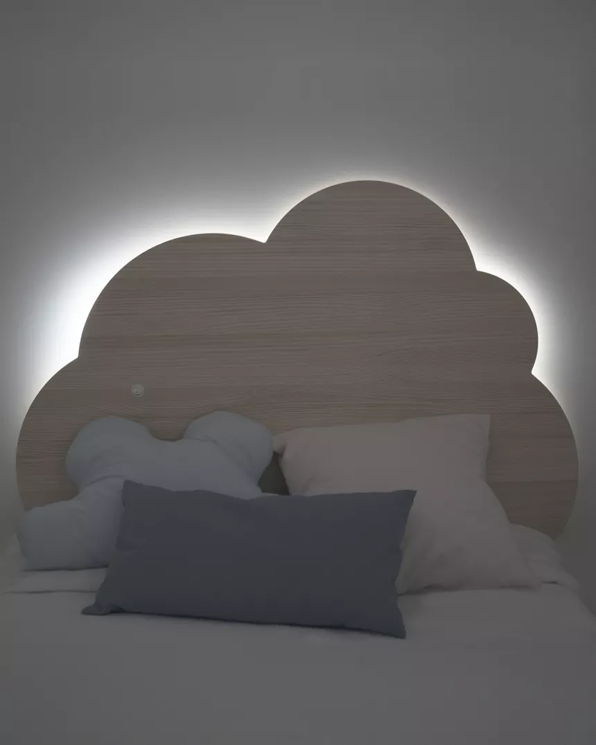 Testiera Nuvola luminosa Legno Naturale-Consegna Gratuita 2