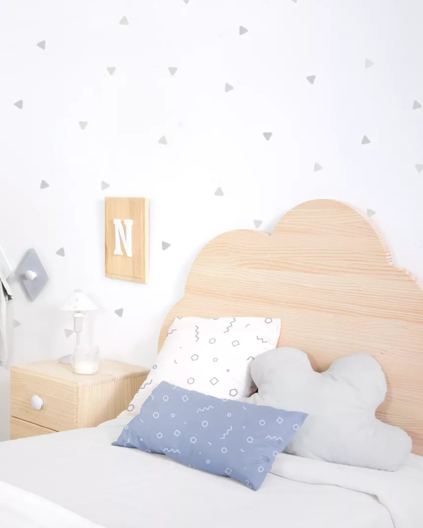 Testiera Nuvola luminosa Legno Naturale-Consegna Gratuita