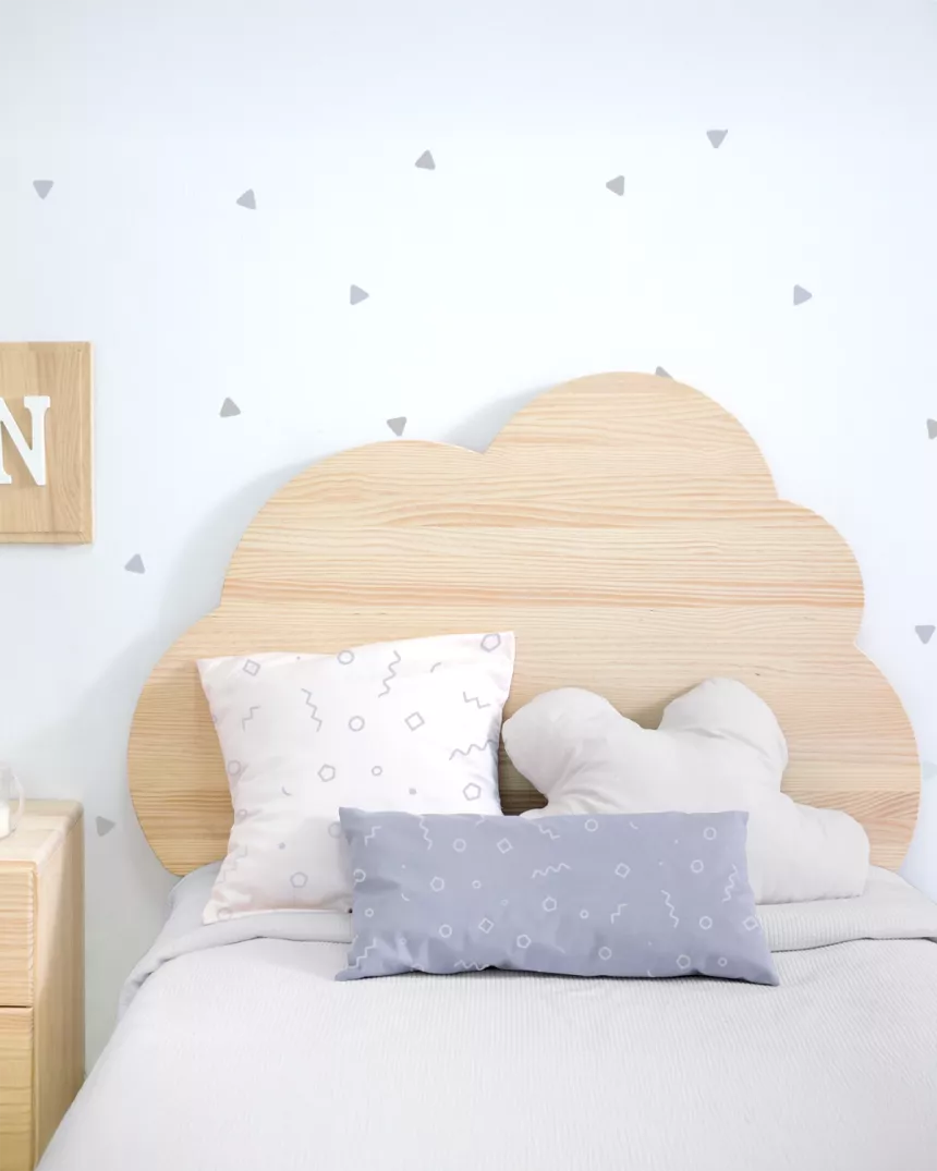 Testiera Nuvola luminosa Legno Naturale-Consegna Gratuita
