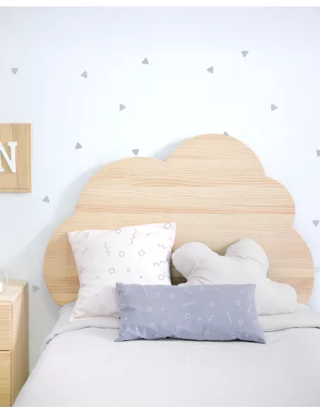 Testiera Nuvola luminosa Legno Naturale-Consegna Gratuita