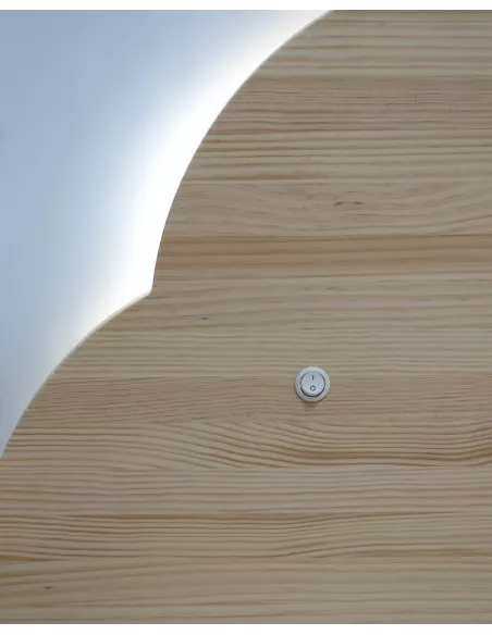 Testiera Nuvola luminosa Legno Naturale-Consegna Gratuita