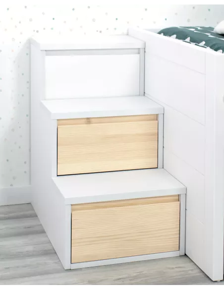 Scala con cassetti per letto