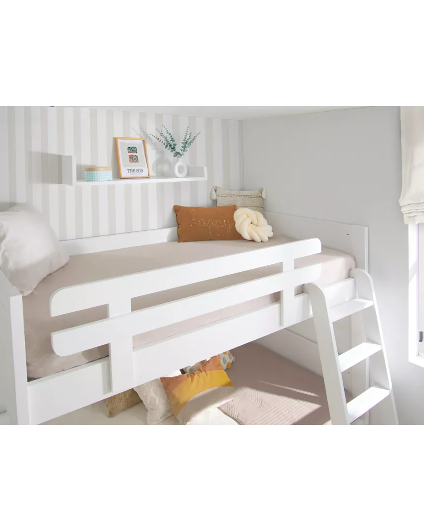 letto a castello per bambini lineare con cassetti