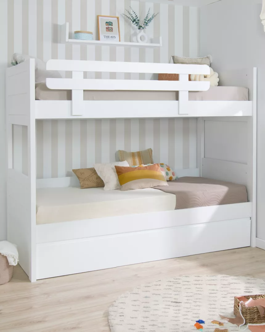 Letto a castello con tre posti Lineare- Consegna gratuita