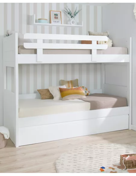 Letto a castello con tre posti Lineare- Consegna gratuita