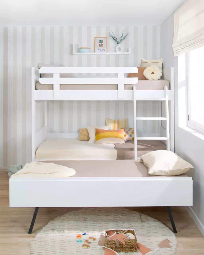 Letto a castello con tre posti Lineare- Consegna gratuita 2