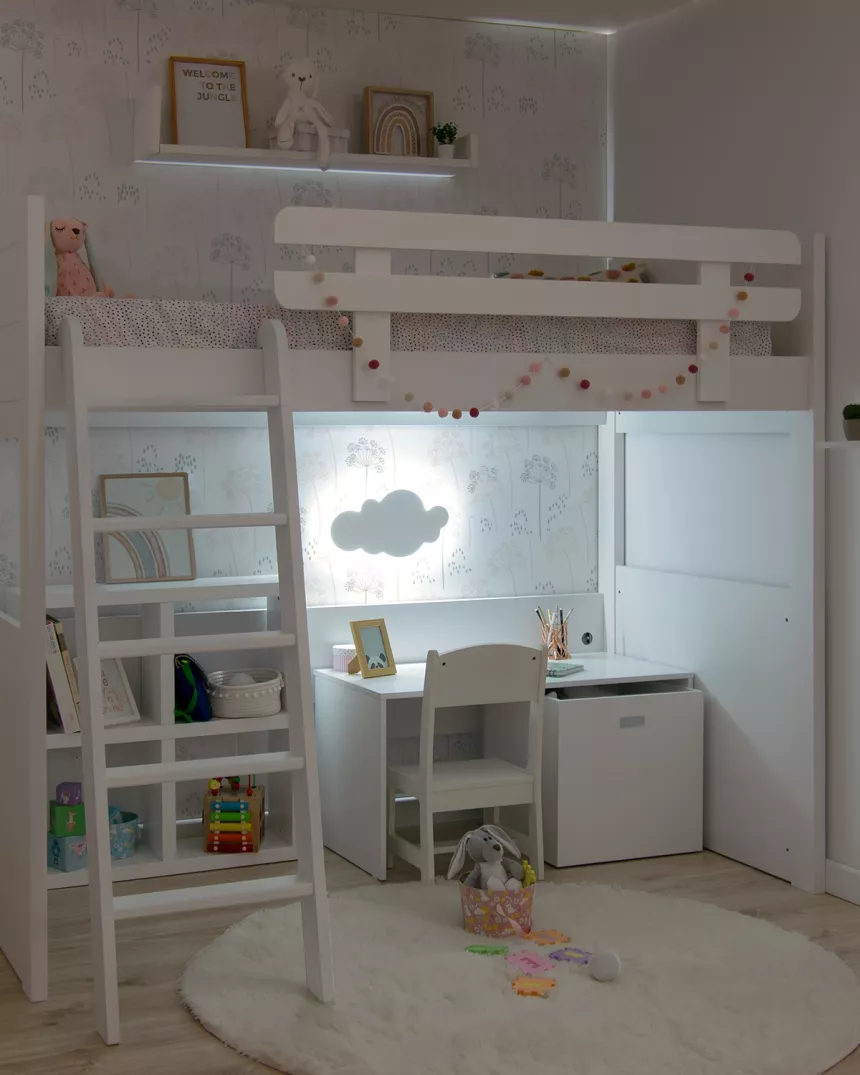 Letto a soppalco Lineare - Consegna gratuita