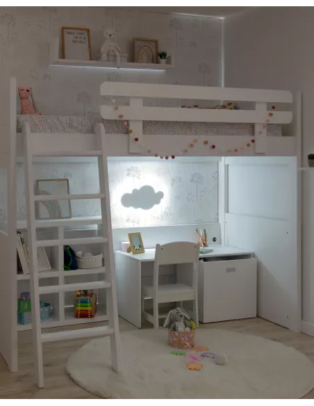 Letto a soppalco Lineare - Consegna gratuita