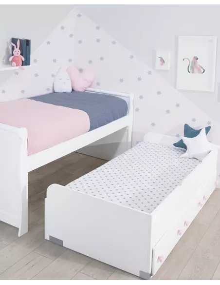 Letto con letto estraibile e cassetti Gondola - Consegna gratuita