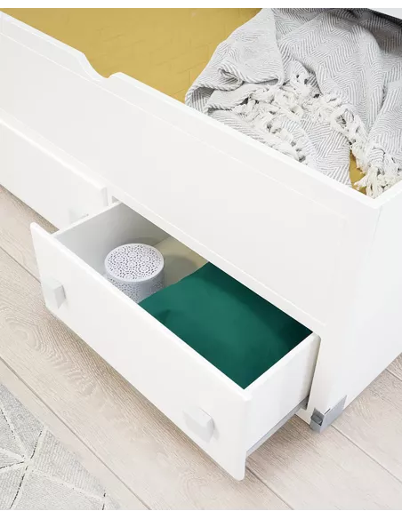 Letto con letto estraibile e cassetti Gondola - Consegna gratuita