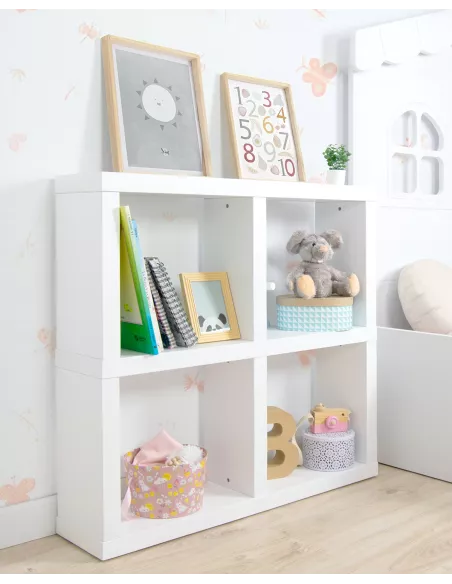 Libreria quatrata 4 cubi - Consegna gratuita