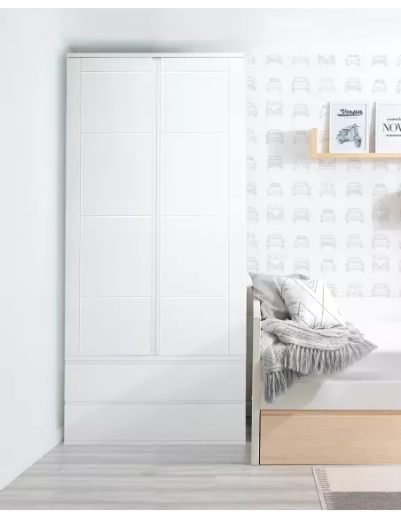 Armadio 2 ante con cassetti per ragazzi Lineare