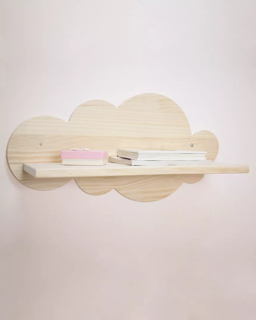 Mensola in legno naturale nuvola- Acquisto sicuro