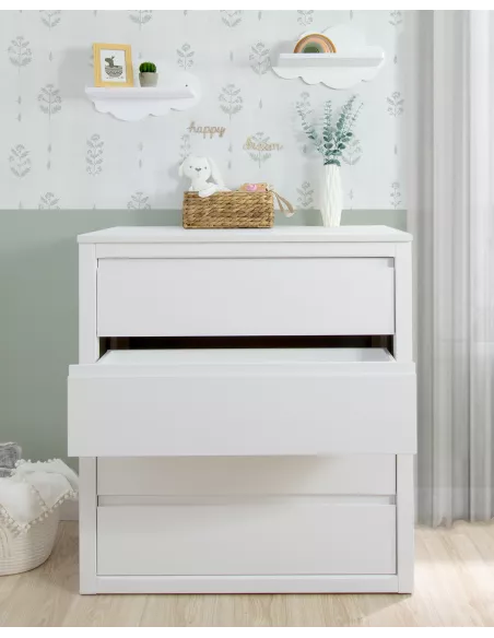 Comó 4 cassetti Lineare bianco - Consegna gratuita