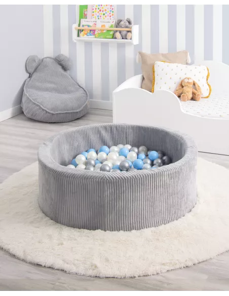 Piscina con palline per bambini grigia - Per cameretta o sala giochi