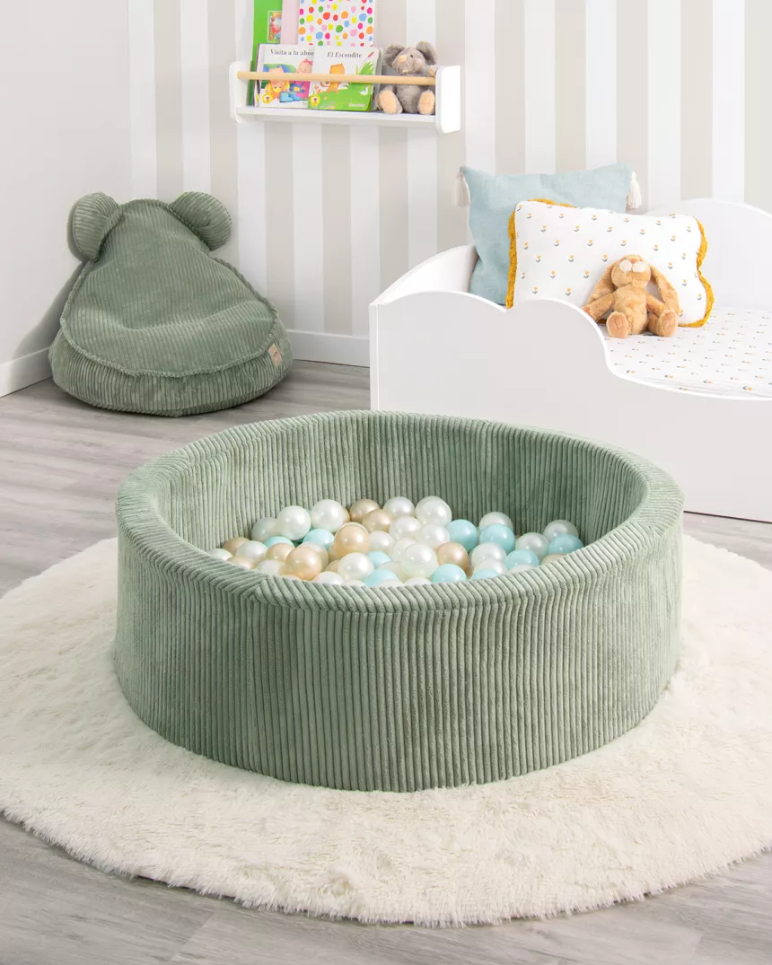 Piscina con palline per bambini verde - Per cameretta o sala giochi