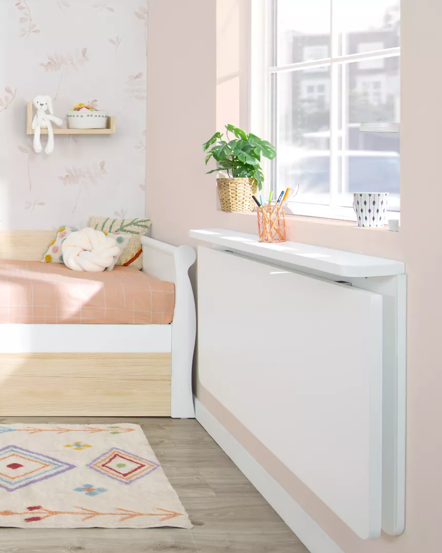 Scrivania a muro pieghevole bianco - Consegna gratuita