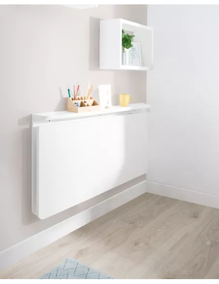 Scrivania a muro pieghevole bianco - Consegna gratuita
