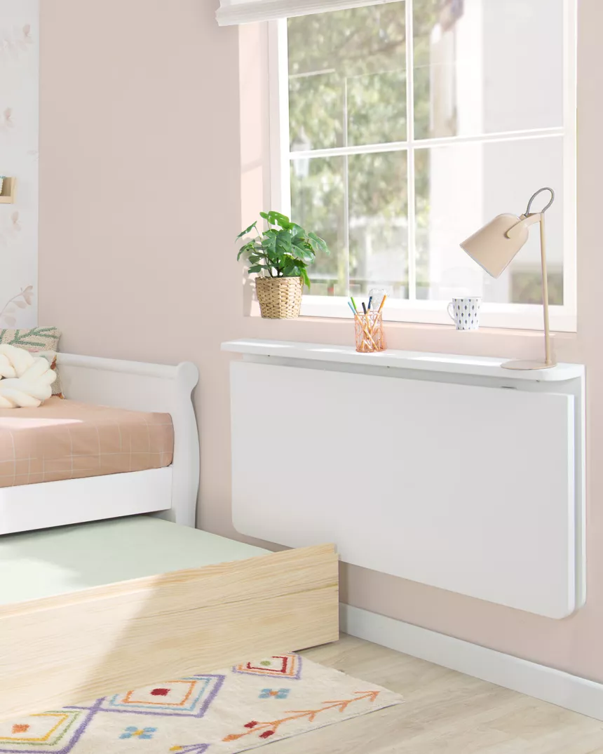 Scrivania a muro pieghevole bianco - Consegna gratuita 2