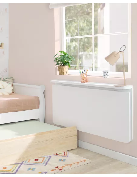 Scrivania a muro pieghevole bianco - Consegna gratuita