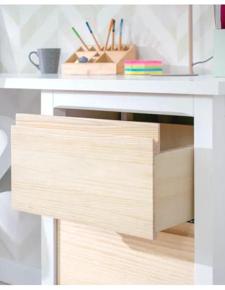 Scrivania con cassettiera e gamba in metallo - Consegna gratuita