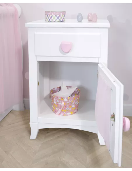 Comodino con anta e tenda - Consegna gratuita